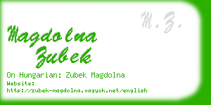 magdolna zubek business card